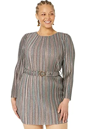 Little Mistress Sukienka damska Plisse Bodycon, rozmiar 16 UK, wielokolorowa