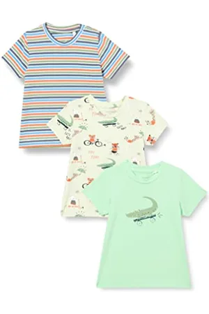 NAME IT Baby Boys NBMFORIS 3P SS Top, kolor jasny biały, rozmiar 56, , 56