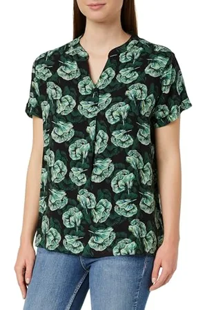 Timezone Printed Simple Blouse, , L