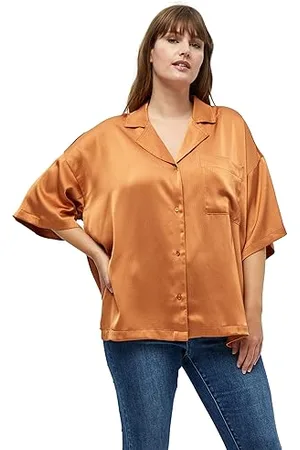 Peppercorn Elotta damska koszula z półrękawem Curve, Ermine Brown, 54-Plus