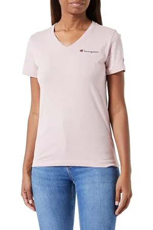 Champion Legacy American Classics W-Script Logo Light Cotton Jersey S-s Regular V-Neck Koszulka damska, , XXL