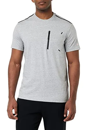 Champion Męska koszulka z krótkim rękawem, Legacy X-Pro Zip Pocket S/S, Grigio Melange, M