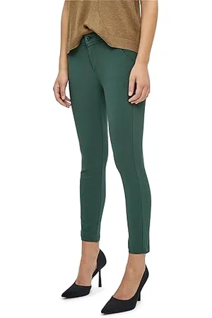 Minus Damskie spodnie Carma Mid Waisted 7/8, Jungle Green, 10, Jungle Green, 36