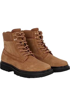 Calvin Klein STIVALETTI UOMO EVA MID LACEUP BOOT SUEDE DESERT/BLK/ORNG