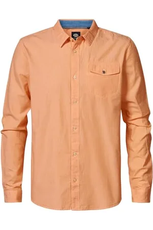 Petrol Industries INDUSTRIES Men Shirt Long Sleeve Uni M-1040-SIL409; Kolor: Czerwona Brick; Rozmiar: L, , L