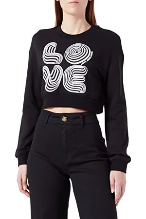 Moschino Damska bluza z długim rękawem z okrągłym dekoltem, , 46