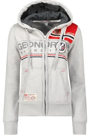 Geographical Norway Damska bluza z kapturem z kieszeniami kangur - ciepła bluza z długim rękawem - Damska kurtka z kapturem Wiosna Lato Jesień Zima ( XL), , XL