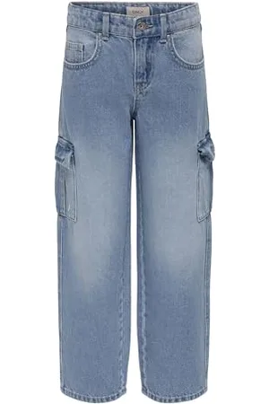 ONLY Girl Loose Fit Jeans KOGHARMONY Wide Cargo Carrot, , 122 cm
