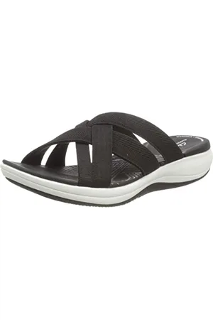 Clarks Damskie klapki Mira Grove, czarne/czarne, rozmiar 38, , 38 EU