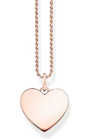 Thomas Sabo Kette Herz aus 925er Sterlingsilber 750er Roségold-Vergoldung, Länge: 50cm, KE2132-415-40-L50