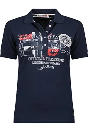 Geographical Norway Kerry Lady - Damska bawełniana koszulka polo kołnierzyk - regularny krój z krótkim rękawem - Klasyczna damska oddychająca koszulka polo, , M