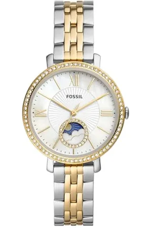 Fossil Jacqueline Zegarek damski, wielofunkcyjny mechanizm z paskiem ze stali nierdzewnej lub skóry