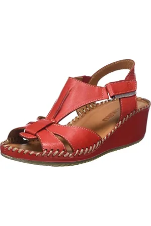 Manitu Damskie sandały 910157-04, czerwone, rozmiar 41 EU, , 41 EU