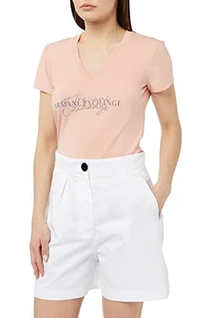 Armani Exchange Unisex Sustainable, Cross Gender, Metallic Botton, , Extra Small, biały, XS