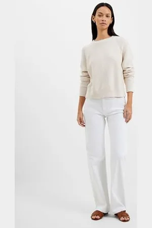 French Connection Damski sweter z okrągłym dekoltem Lilly Mozart, sweter z płatkami owsianymi, L
