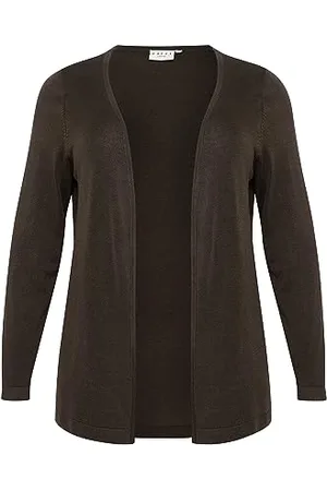 Kaffe Plus Size damski otwarty kardigan długie rękawy regularny krój damski, , L duże rozmiary