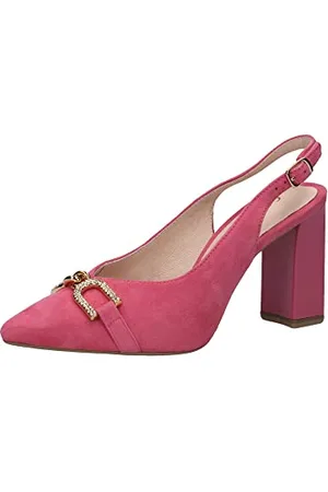 Caprice Damskie czółenka 9-9-29600-20, z paskiem w kolorze fuksjowym, rozmiar 38,5, fuksja Suede, 38.5 EU