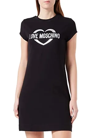Moschino Damska sukienka o kroju slim fit, trapezowa, czarna, rozmiar 38, , 38