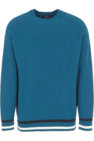 Armani Exchange Męski sweter z długim rękawem, z paskami, , XS