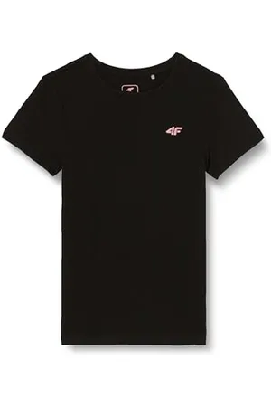 4F Tshirt F1110 Deep Black 152 dla DZIEWCZYNY, , 152