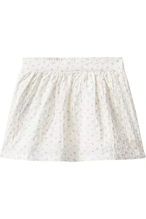 Benetton Spódnica dla chłopców 4pwma0005, biała z motywami kwiatowymi 66n, 56 cm, , 50