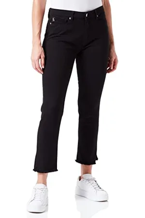 Moschino Cropped Bull with Logo Heart Back Tag Casual Spodnie damskie, , 38