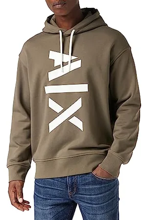 Armani Exchange Męska bluza z kapturem Maxi Contrast, Cuffed Hooded, , L