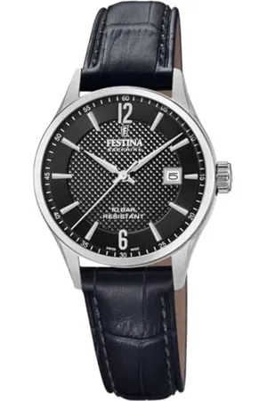 Festina Unisex dla dorosłych analogowy zegarek kwarcowy ze skórzanym paskiem F20009/4