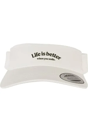 Mister Tee Unisex Life is Better Visor, White, one Size, , jeden rozmiar
