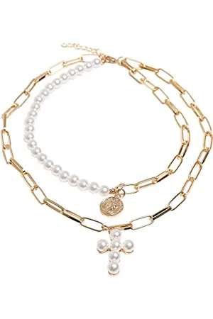 Urban classics Koralik z pereł Cross Layering Necklace, , one size
