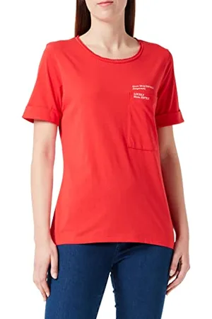 Taifun Damska 371320-16117 T-shirt, wzór Rose Kiss, 36, , 36