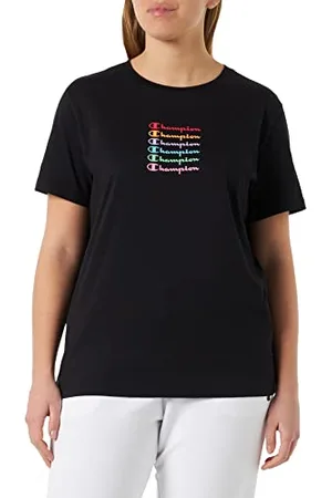 Champion Damska koszulka Legacy American Classics Multi-Logo S/S, czarna, M