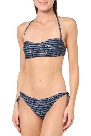 Emporio Armani Band & Bow brazylijskie logo zestaw bikini, , S