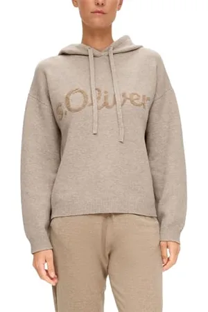 QS by s.Oliver Sales GmbH & Co. KG/ Damski sweter z kapturem i nadrukiem logo, , 34