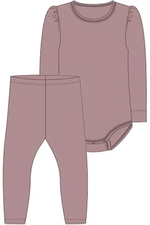 NAME IT Nbfnigella Ls Slim Body/Legging Set Woodrose, Numeric_74, , numeric_74