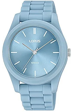 Lorus Damski analogowy zegarek kwarcowy z silikonową bransoletką, , moda