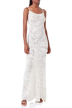 Roberto Cavalli Sukienka damska, 100 J White Jacquard, L