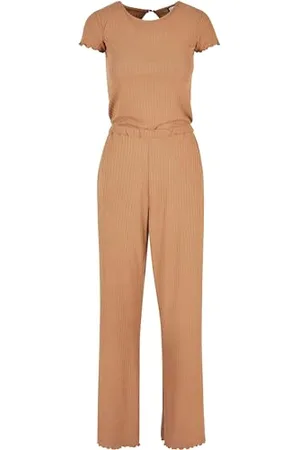 Urban classics Ladies Rib Wid Leg Kombinezon damski, , 4XL