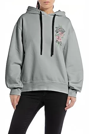 Replay Damska bluza z kapturem oversize, , XXS