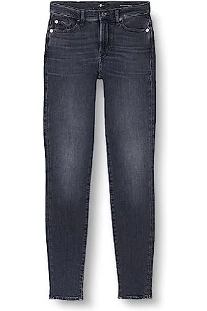 7 for all Mankind HW Skinny Slim Illusion Concrete with Embellished Squiggle