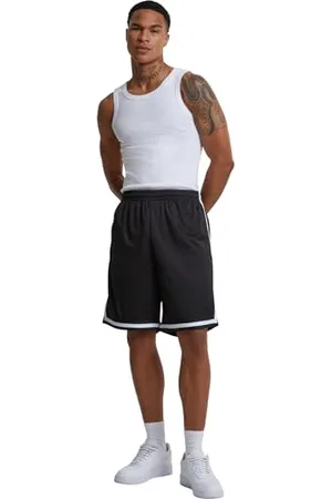 Urban classics Męskie spodenki siatkowe w paski, , 3XL