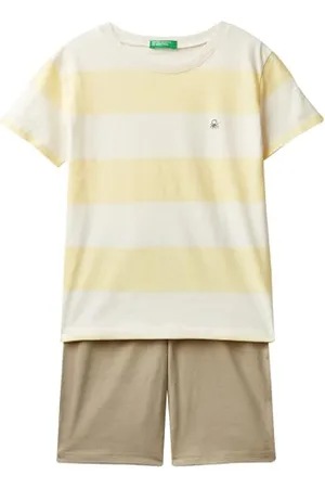 Benetton Pig(T-Shirt+Short) 3ERS0P06G zestaw piżamowy, , XS Dziecko, , XS