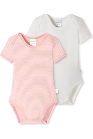 Schiesser Unisex Baby 2 PACK Bodies mit Arm - 100% Organic Bio Baumwolle - Größe 56 bis 104