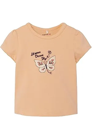 NAME IT Baby Girls NBFFARLET SS Top, brzoskwinia, 56, , 56 cm