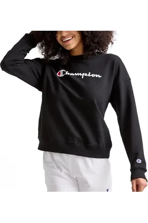 Champion Damska bluza Powerblend Relaxed Crew, sitodrukowa bluza, , rozmiar M
