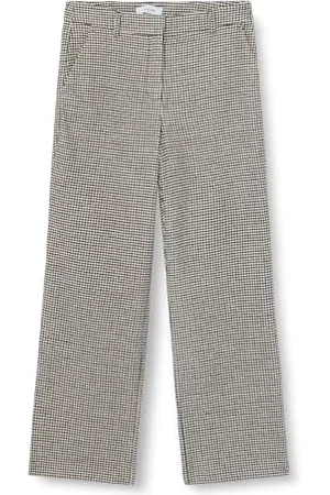 Minus Damskie spodnie z szerokimi nogawkami Mikala Embry z wysokim stanem, Snorkel Blue Check, 36