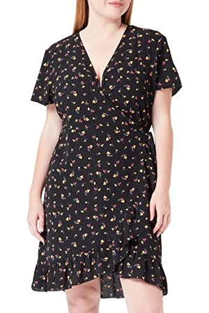 Noisy May NMCLARA Bianca S/S WRAP Dress Curve, , 46
