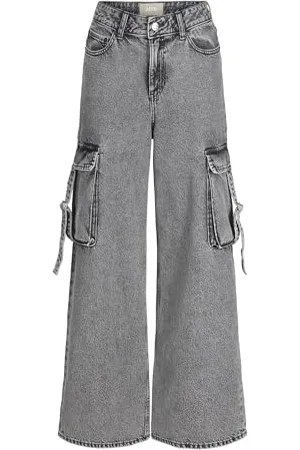 JACK & JONES JXTOKYO Wide Cargo MW Jeans DNM, , 26W / 32L