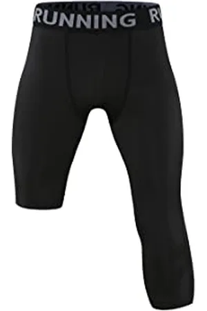 Eulla Legginsy sportowe męskie pojedyncze nogi elastyczne spodnie oddychające szybkie suszenie mężczyzn do koszykówki do biegania sportowe, , L