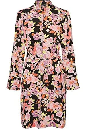 VERO MODA Damska sukienka koszulowa VMLUCIA LS ABK Shirt Dress WVN CUR, , 44